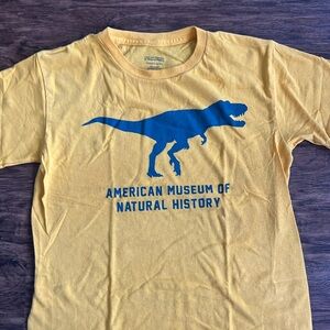 Youth dinosaur yellow t-shirt size medium Museum of Natural History NYC